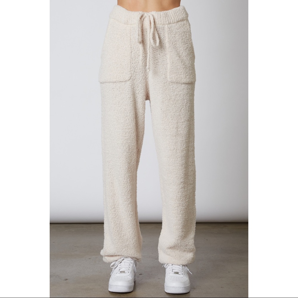 NIA Plush Sweater Jogger - Natural